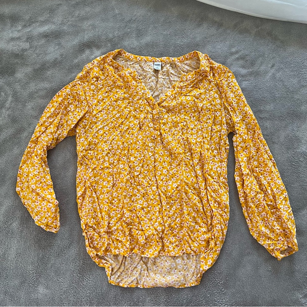 Printed Split-Neck Blouse for Women